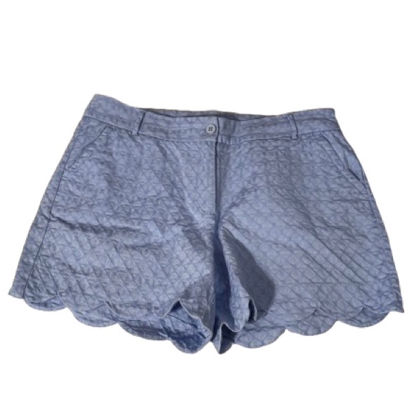 crown & ivy Pants - Crown & Ivy light blue  Shorts with Scalloped Hem Size 12
